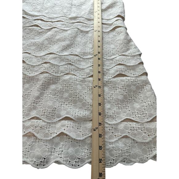 NWT Lilly Pulitzer White Brenton Dress Size 10 White Eyelet Beach Summer - Picture 7 of 8